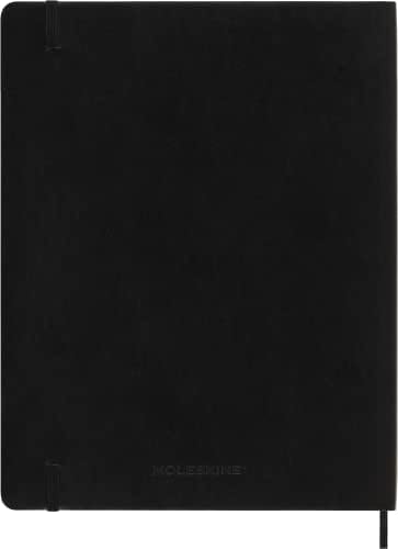Moleskine Klasszikus Notebook, Puha Borító, XXL (8,5 x 11) Kimondta/Bélelt, Fekete, 192 Oldal