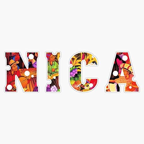 Nica Nicaragua Közép-Amerika Pinolero Matrica Vinyl Matrica 5