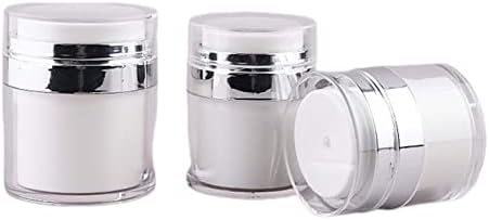 3 Csomag Tejszín Jar Vákuumos Üveg Légmentes Szivattyú Jar Újratölthető Smink Kozmetikai Tégely Utazási Konténerek Krémek, Zselék,