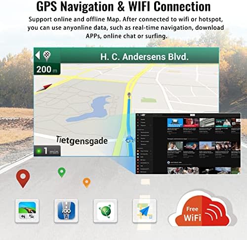 Android 11 Dupla Din autórádió Apple Carplay Android Auto Tükör Link, 10 Colos Érintőképernyő autórádió, Bluetooth Hi-fi EQ GPS