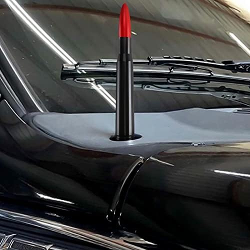 SICSHTOP Rövid Fekete-Piros Golyó Antenna - Univerzális Illik Kompatibilis Ford F150, F250, F350, Dodge RAM, Jeep Wrangler, Tacoma, Tundra,