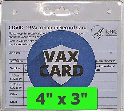 Általános CDC Oltási igazolvány Protector 4 X 3 Cm Immunizálás Rekord Vakcina Kártya Fedelét Jogosultja Tiszta Pvc Műanyag Hüvely (Multi Pack)