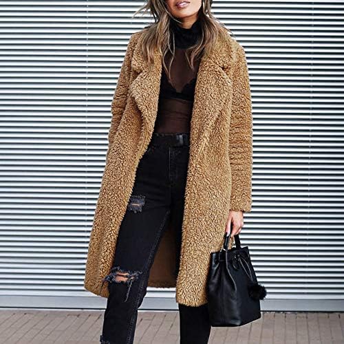 Shusuen Női Kapucnis Felsők Alkalmi Outwear Kényelmes Őszi-Téli Kabát, Meleg Kabát Divat egyszínű Bő Köpönyeg