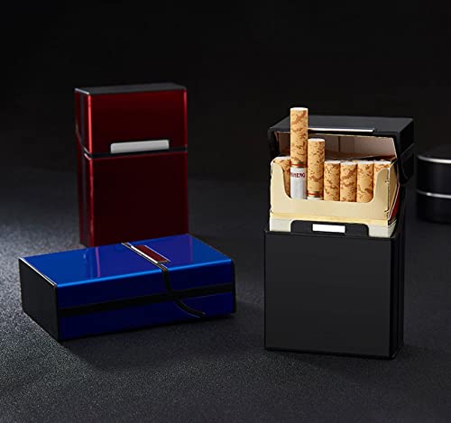 A cigaretta Esetében Alumínium mágnes Kapcsoló 20 Kapacitás 2 Csomag (85mm, Szürke+Kék)