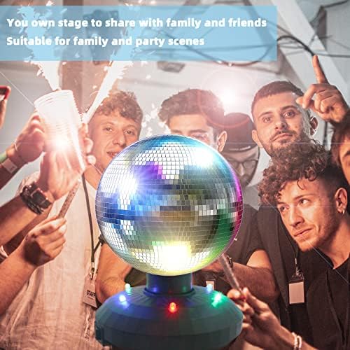 Fél Tükör diszkógömb Lámpa Ezüst Glitter Ball USB Hangulat Fények DJ Fények KTV Lámpa Nagy Színpad Klubban Bár Otthon Buli, Tánc, Esküvő