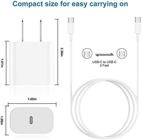 20W USB-C, Gyors Töltő iPad Pro 12.9, 11 hüvelyk, iPad Air 5./4. 10.9 hüvelyk, az iPad Mini 6, C Típusú Töltő, USB C C Töltő Kábel Samsung