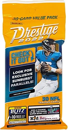 2022 Panini Prestige Futball NFL-Jumbo Kövér Pack Sok 2 Csomag - 60 Kereskedési Kártyák Teljes - 30 Lapok csomagonként