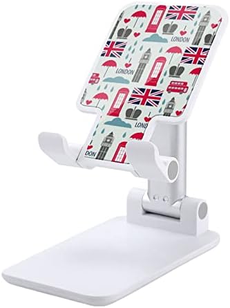 London Szimbólumok Brit Zászló mobiltelefon Állvány, Állítható, Összecsukható Tablet Asztali Telefon tulajdonosa Tartozékok