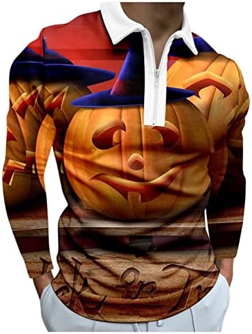 QIYIN Férfi 3D Nyomtatott Halloween Kapucnis Pulcsit Slim Fit Sleeve Tshirt 3D Koponya Ruha, Ingek, Hawaii Tengerparton Kényelmes 06