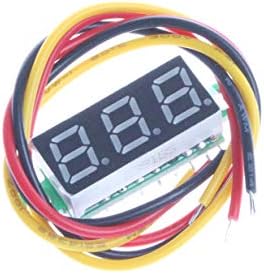 NOYITO 0.28 cm LED Ultra-Kis DC Digitális 0-100V Voltmérő 3-Vezetékes Akkumulátor Feszültség Teszter Piros Kék Sárga Zöld Négy Szín Kijelző