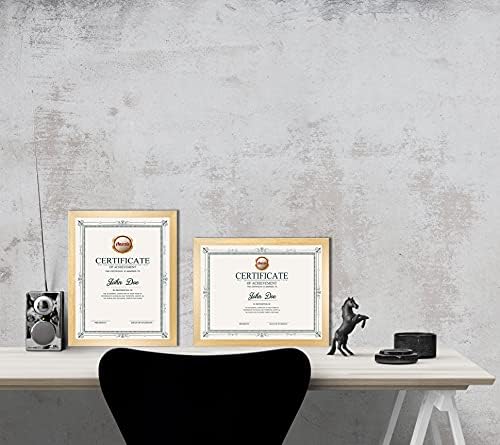 KSROECUD 8.5X11 Diploma Képkeretek (4pack,Csiszolt Arany) HD Igazi Üveg-Igazolás Asztali & Fali Dekoráció-Lóg Hardver Tartalmazza