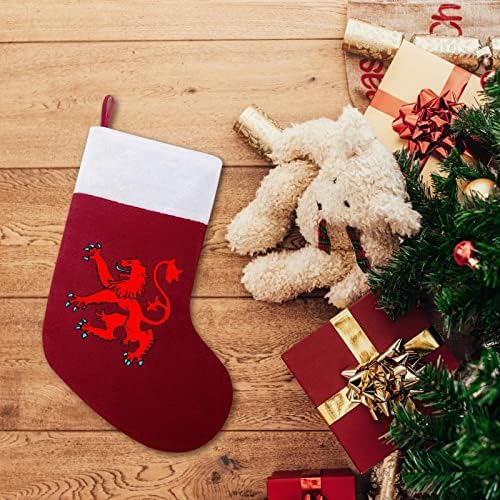 Oroszlán Féktelen Skócia Karácsonyi Harisnya, Zokni, Plüss Kandalló a karácsonyfa lakberendezés