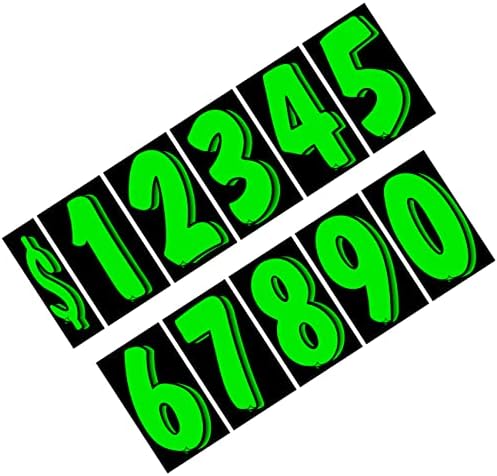 VERSA-KATEGÓRIA 7.5 Fekete/Zöld Vinyl Matricák Száma 11 Tucat Meghatározott Szélvédő Árak & 1 Csomag Minden 3-ik Sorban Ülő & 4X4 14.5 x 2.75