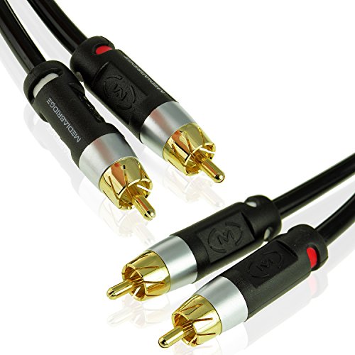 Mediabridge™ Sztereó Kábel Jobbra-Balra Audio (6 Láb) - RCA-RCA Aranyozott Csatlakozók - (Rész MPC-LÉGI-06B)