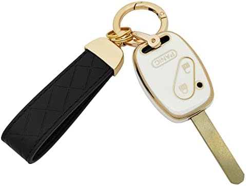 AYGUCEKE TPU Védő kulcstartó tok Kompatibilis Honda Accord, Civic CR-V Illik Odyssey Pilóta Gerinc CR-Z Távoli kulcstartó (Fehér)