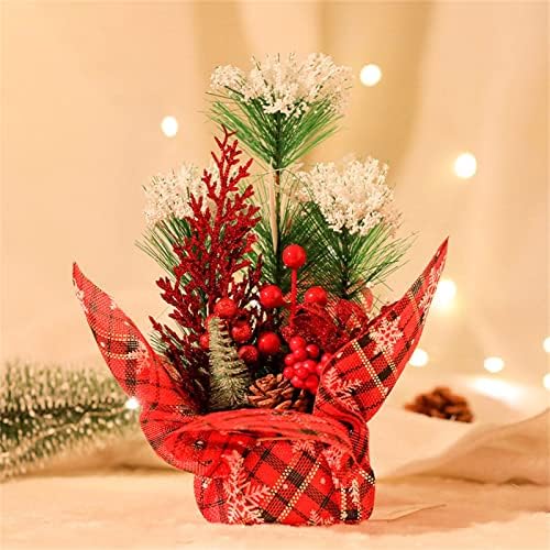 Karácsonyi Labdát Artifical Mini Karácsonyfa Díszek Dekoráció Az Otthoni Irodai Hálószoba, Nappali Asztal Tetején Állni Női Mell