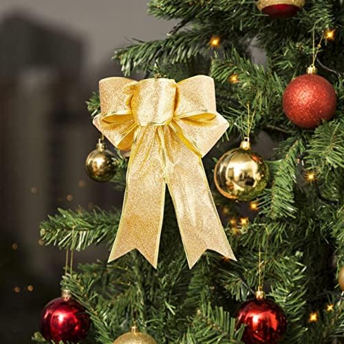 NEARTIME 15CM Arany Fényes, Csillogó Karácsonyi Masni Dekoráció Karácsonyi Műanyag Csillag Szalagot az Ünnepi Dekoráció Kristály