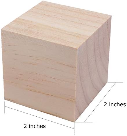 Tosnail 30 Pack 2 Hüvelyk Befejezetlen Fából készült Kocka, Fa Tömb - Nagy a Kézműves Készítés