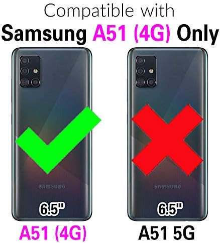 Asuwish Telefon tok Samsung Galaxy a51-es 4G Tárca Fedél RFID-Blokkoló Hitelkártya Birtokos Csukló Kors Akasztó Akasztó Állni Bőr TPU