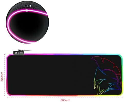 Birodalom Szerencsejáték – Sötét Szivárvány Gamer egérpad - 12 Mód RGB LED Háttérvilágítás-Háttérvilágítás-Vízálló-csúszásgátló